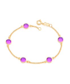 Pulseira folheada a ouro com cristais 5512811824