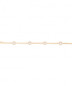 Pulseira folheada a ouro com cristais redondos - 5512632006 5512632006