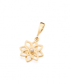 Pingente folheado a ouro flor com zircônia - tam.único 5419290006