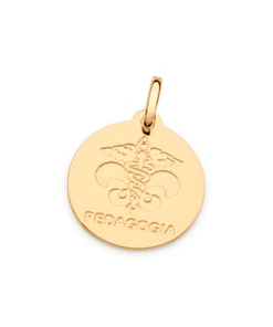 Medalha profissão pedagogia folheada a ouro - tam.único 5423360000