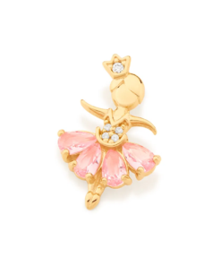 Pingente bailarina folheado a ouro - tam.único 542308003