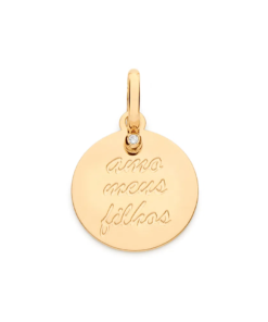 Medalha amo meus filhos folheada a ouro - tam.único 5423950006