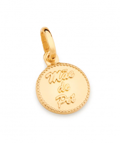 Medalha frente e verso mãe de pet folheada a ouro - tam.único 5423880000