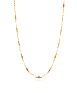 Gargantilha folheada a ouro com cristais -  5319945014