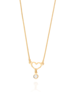 Gargantilha veneziana coração folheada a ouro com zircônia  5323125006