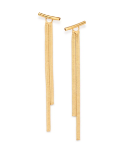 Brinco ear jacket folheado a ouro - tam.único