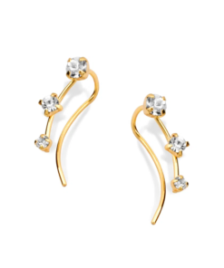 Brinco folheado a ouro com zircônias - tam.único 5227310006