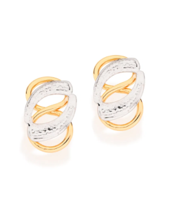Brinco folheado a ouro com aplicação de rhodium - tam.único 5207740000