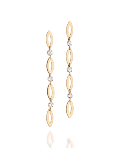 Brinco folheado a ouro com zirconias - tam.único 5238000006