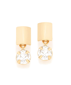 Brinco folheado a ouro com cristais - tam.único 5246340006
