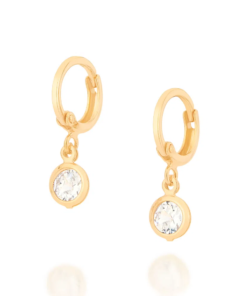 Brinco argola com zircônias folheado a ouro - tam.único 5267700006