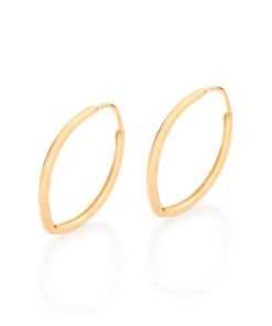 Brinco argola oval folheado a ouro - tam.único 5269720000