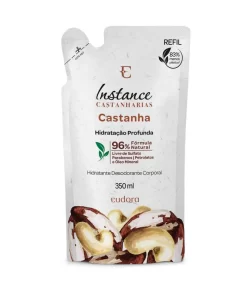 Refil Loção Hidratante Desodorante Corporal Instance Castanha 350ml